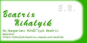 beatrix mihalyik business card